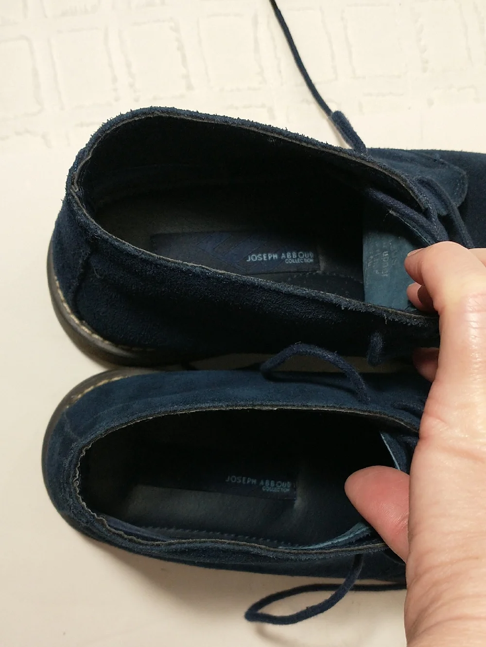 Joseph Abboud Travis Leather Chukka Boot,‎ Blue Suede, Men's Size 8.5